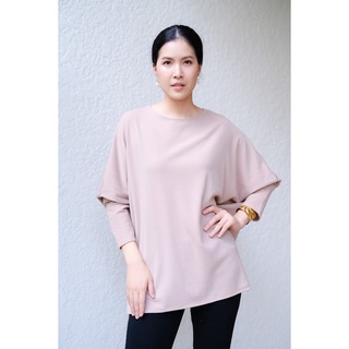 Dress Me &gt; Ribbed Top  เสื้อแขนยาว ทรงหลวม ทรงปล่อย oversize
