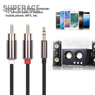 [คลังสินค้าใส]Superage สายเคเบิ้ลอะแดปเตอร์เสียง 3.5 มม. Male To 2 Rca 1 เมตร