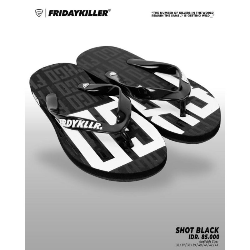 Ori Friday Killer รองเท้าแตะ - Shot สีดํา - ใส่ได้ในไซต์