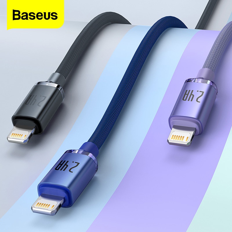 Cables, Chargers & Converters 100 บาท Baseus สายชาร์จ USB เป็น2.4A ชาร์จเร็ว สําหรับ Mobile & Gadgets