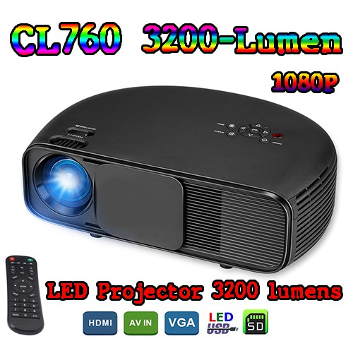 LED Projector CL760 HD 1080P  3200 Lumens