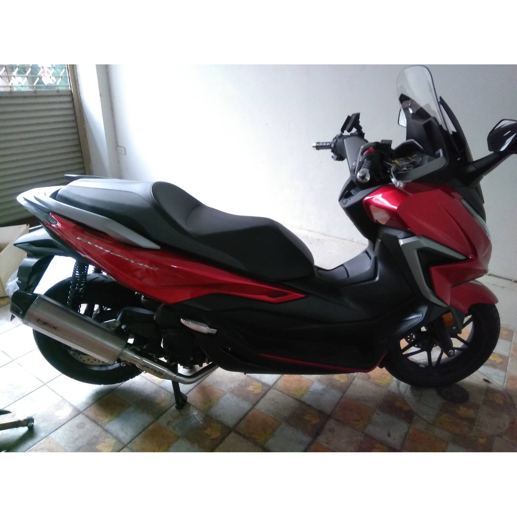 PR2 ชุดฟลูท่อใส่รถ HONDA ALLNEW FORZA 350 ADV350 ปลายท่อทรง HEX ชุบสีไทเทเนี่ยม