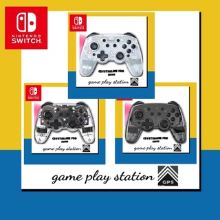 nintendo switch omelet gaming crystalline pro series controllers / black / white / transparent