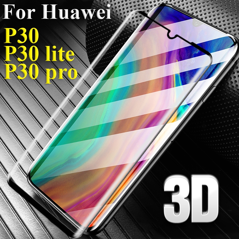 Huawei P40 P30 P20 P20Pro P20 P30 P40 P10 Lite P10Plus 3Pcs 3D ทั้งหมด ความครอบคลุม กระจกนิรภัย ฟิล์