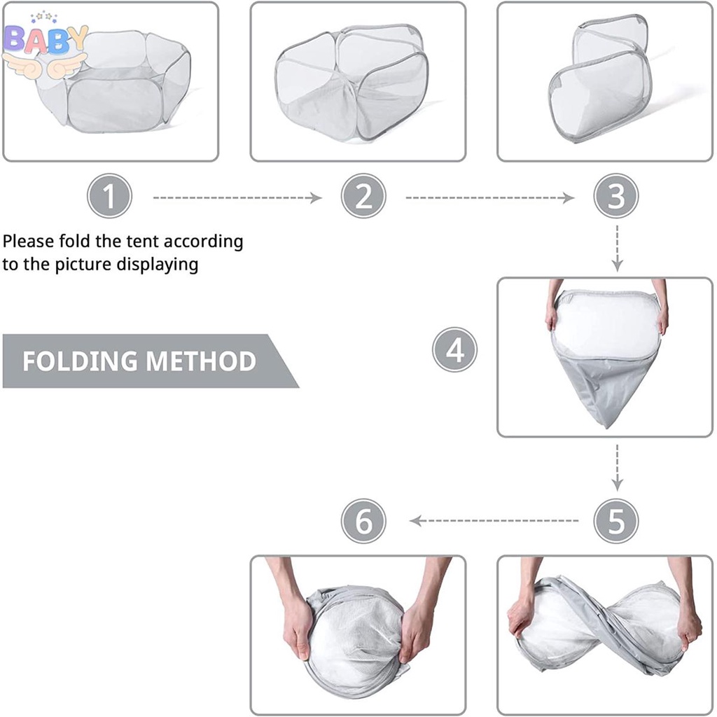 ของเล่นลูกบอลสระว่ายน้ํา แบบพกพา พับได้ สําหรับเด็กวัยหัดเดิน - รูปที่ 3