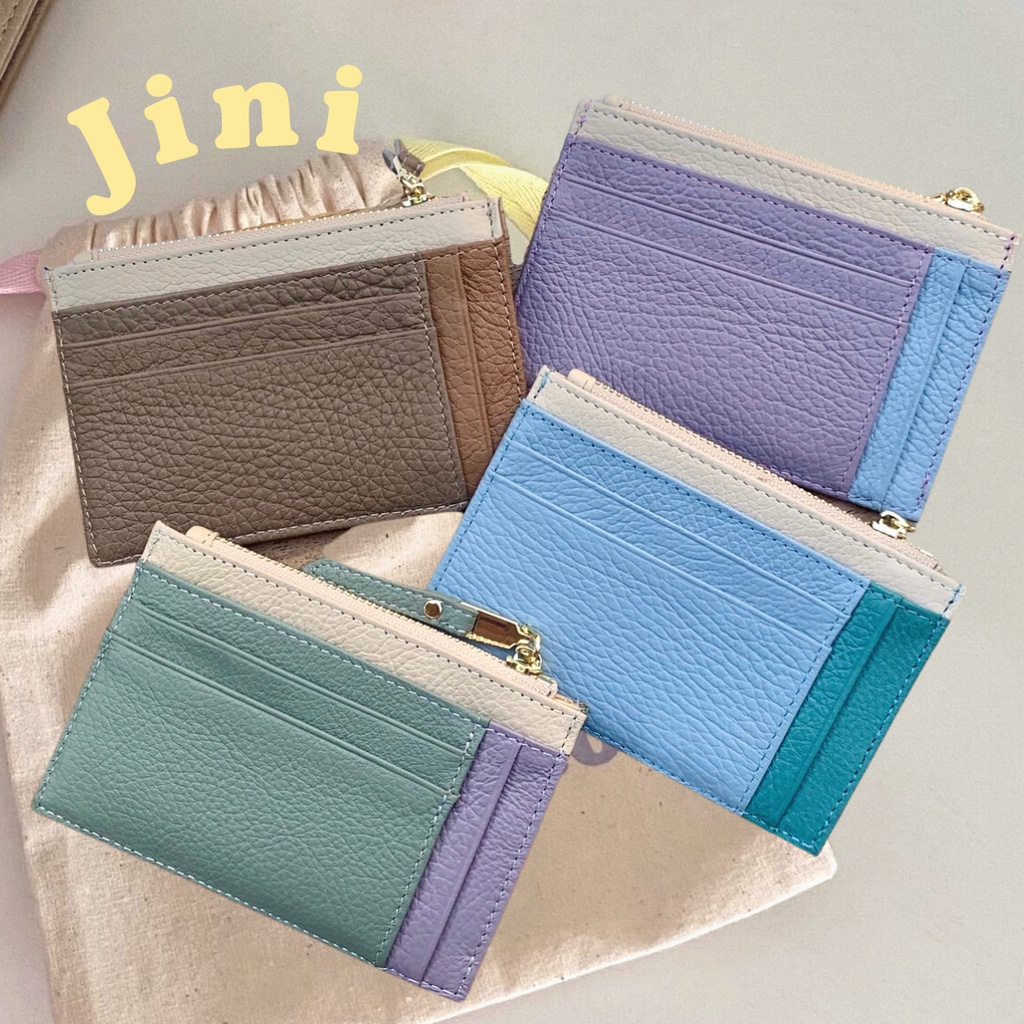 SALE Butterjoyco Jini two tone cardholder หนังแท้