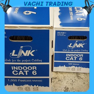 สาย LAN LINK CAT6 UTP INDOOR Cable 100m กล่องเล็ก