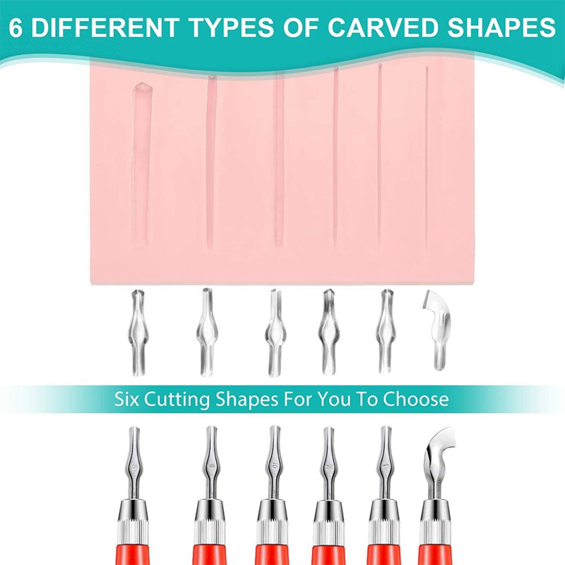 [new]Rubber Stamp Making Kit,Block Printing Tool Kit,Linoleum Cutter