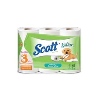 กระดาษชำระ สก๊อตต์ SUPER JUMBO/P6   กระดาษทิชชู  Scotch toilet paper SUPER JUMBO/P6