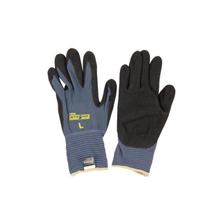 ถุงมือถักเคลือบ 581 L สีดำ TOWA ถุงมือยาง Coated knitted gloves 581 L black TOWA