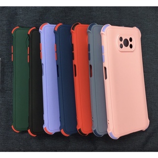 🔥พร้อมส่ง🔥 เคส TPUนิ่มสีพื้นปุ่มสี For Xiaomi Poco X3 NFC/Poco X3/Poco X3 Pro/Poco F3