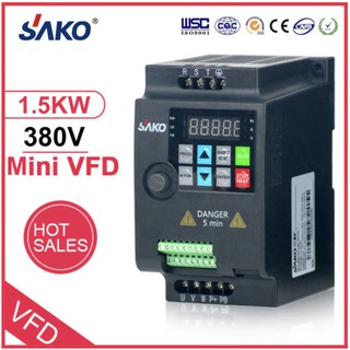 1.5KW อินเวอร์เตอร์  380V TO380Vตัวแปรความถี่ สำหรับมอเตอร์ ควบคุม ความเร็ว Converter SAKO SKI780   MINI VFD