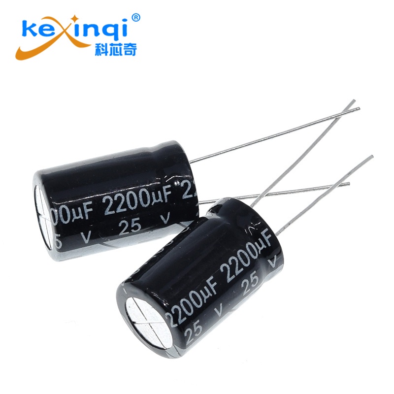 10 pcs อลูมิเนียม Electrolytic capacitor 2200 uF 25 V 10 * 20 มม. frekeensi tinggi Radial Electrolyt