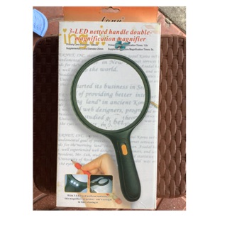 แว่นขยาย รุ่น 3-LED netted handle double magnification magnifier