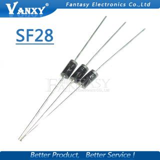 100PCS SF28 Super Fast Rectifier Diode 2A 600V DO-15