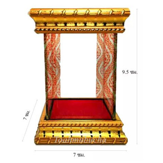 ครอบพระกระจก ตู้พระ ขนาดนอก 7x7x9.5 ซม. ขนาดใน 5x5x7 ซม. NO.1