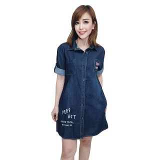 ยีนส์แท้ M L XL XXL 3XL 4XL ⭐⭐⭐⭐⭐เสื้อยีน ผ้ายีนนิ่ม ใหญ่สุด รอบอก 49 นิ้ว ebc edc jeans Shirt Collar walrus cl