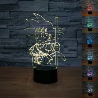 โคมไฟตั้งโต๊ะ Dragon Ball 7 สี ดราก้อนบอล Son Goku Gift ของขวัญ