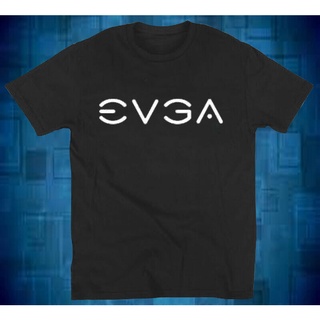 เสื้อยืดผ้าฝ้ายพิมพ์ลายขายดีเสื้อยืด พิมพ์ลายโลโก้ 1EVGA สําหรับผู้ชาย