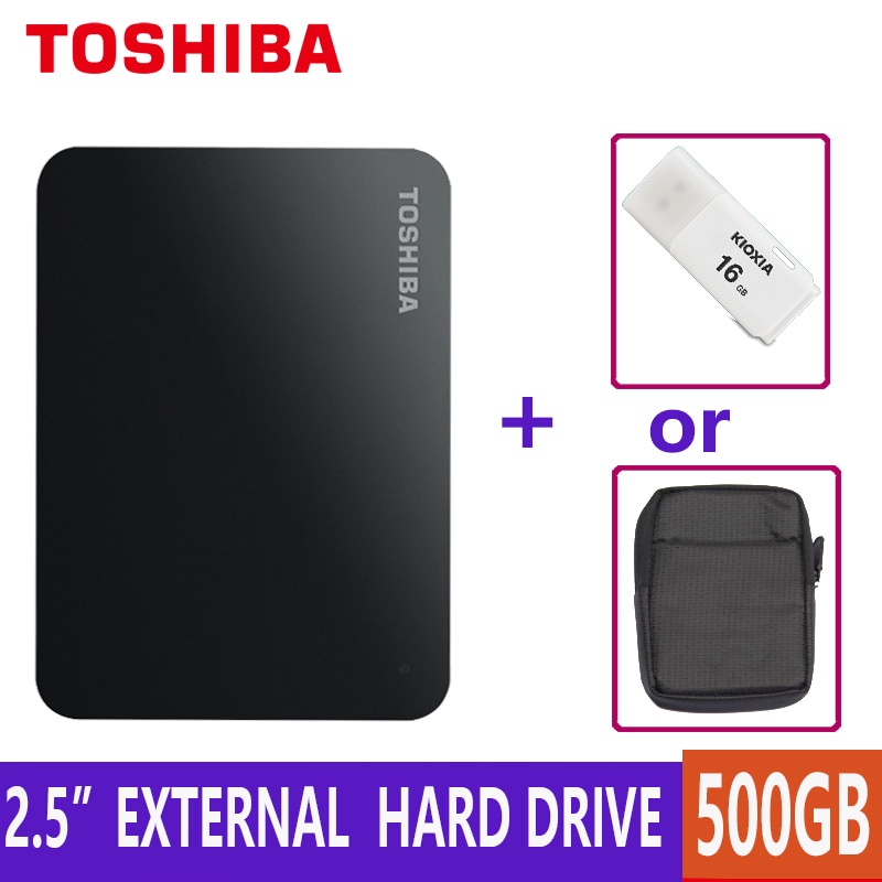 TOSHIBA 500GB External Hard Drive Disk HDD Portable Storage Device CANVIO BASICS HD USB 3.0 SATA