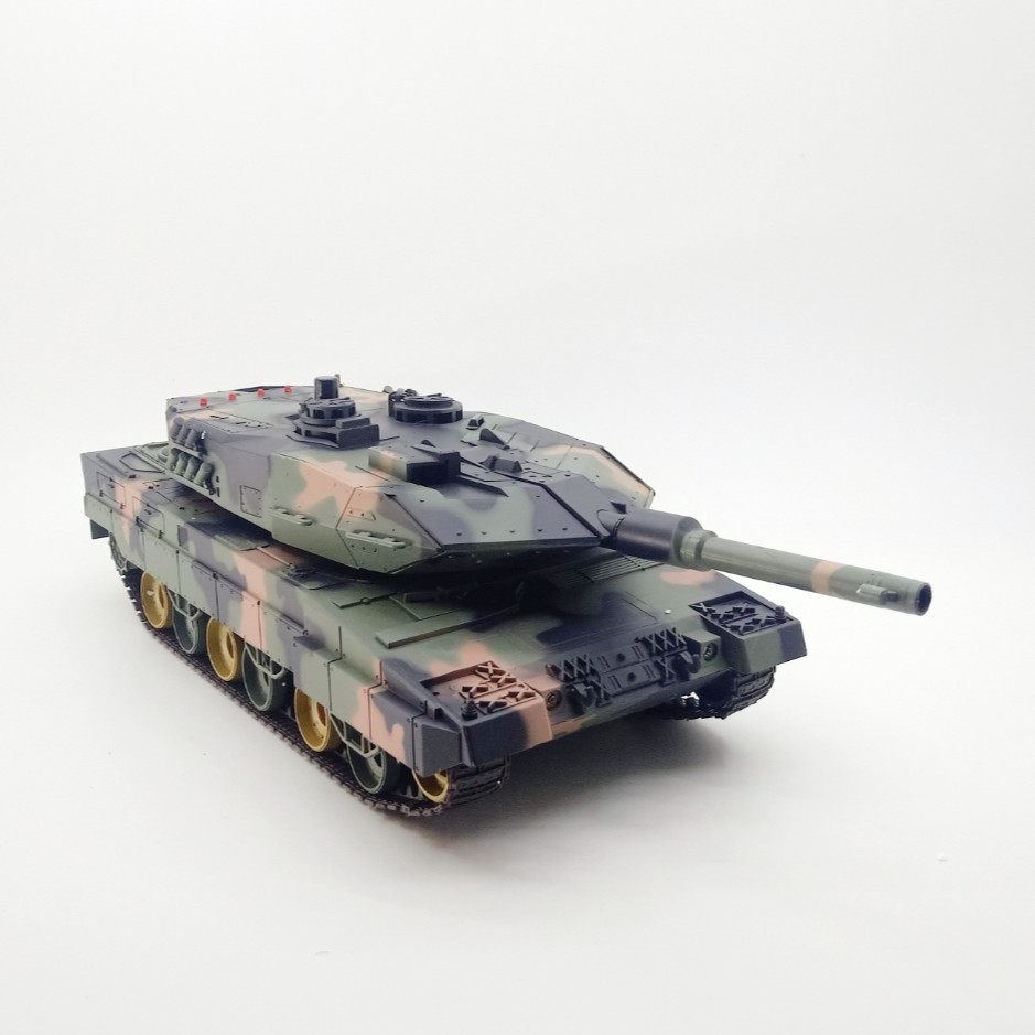 รถถังบังคับวิทยุ HENG LONG 3809-1 GERMAN LEOPARD II A5 สายรบอย่าพลาด เสียง ไฟ ยิงได้ รุ่นอัพเกรด มีควัน