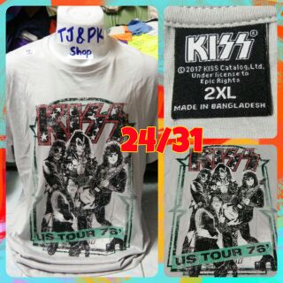 เสื้อวง Kiss มีขนาด L, 2XL