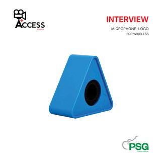 ACCESS INTERVIEW MICROPHONE LOGO FOR WIRELESS-Blue