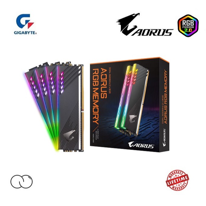 GIGABYTE AORUS 16GB RGB FUSION GAMING MEMORY / 16GB DDR4 3600 Mhz DESKTOP RAM / 2 x 8GB / ชุดสาธิต