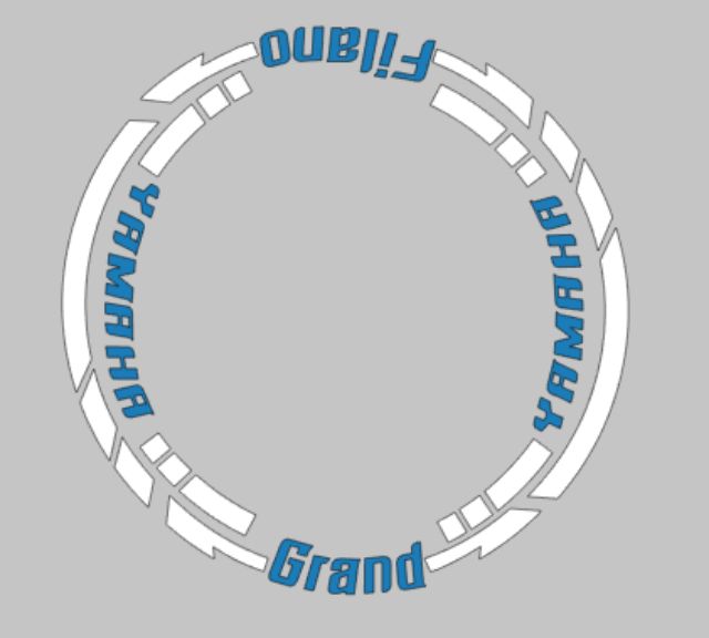 สติ๊กเกอร์ขอบล้อ Grand Filano สะท้อนแสง - รูปที่ 2