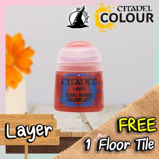 (Layer) EVIL SUNZ SCARLET : Citadel Paint แถมฟรี 1 Floor Tile