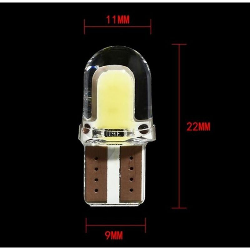 T10 LED COB LED สีขาว