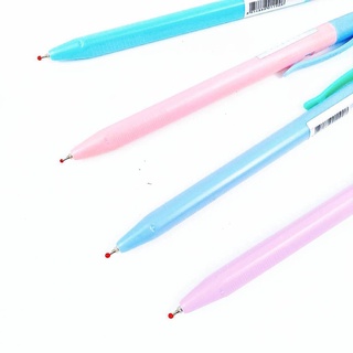 ปากกา Maples Ball point pen ปากกาลูกลื่น แบบกด สีพาสเทล หมึกน้ำเงิน 0.7mm รุ่น MP 339 1 ด้าม (ทางร้านเลือกสีให้)