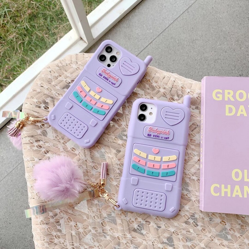 ยอดนิยมสีม่วงเซลล์เคสโทรศัพท์สําหรับiphone 7 8 plus x xs max XR 15Promaxซิลิโคนอ่อนนุ่มสําหรับiPhone 11 12 13 14 pro Maxซิลิโคนนุ่มเคสiPhoneพร้อมพวงกุญแจสีม่วง