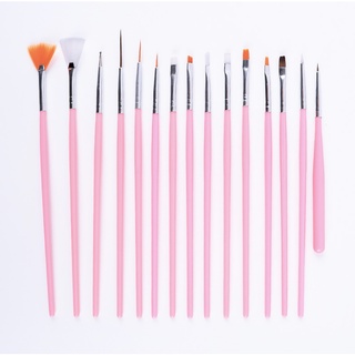 Set Brush เซตพู่กันเพ้นท์เล็บ 15 หัว แปรงทาสีเล็บ แปรงทาสี เพ้นท์เล็บ ทาสีเล็บ สีทาเล็บ 🎉สุดคุ้ม สวย