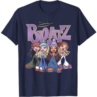 เสื้อยืดผ้าฝ้ายพรีเมี่ยม เสื้อยืด พิมพ์ลายโลโก้ Bratz Original Four Group Shot สําหรับผู้ชาย