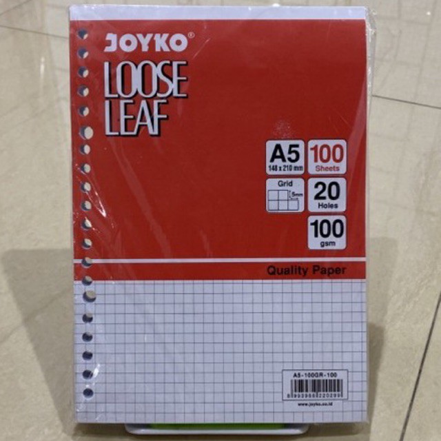 Loose Leaf A5 Grid 100 แผ่น / Small Square File Binder Paper คณิตศาสตร์ A5-100GR-100 Joyko