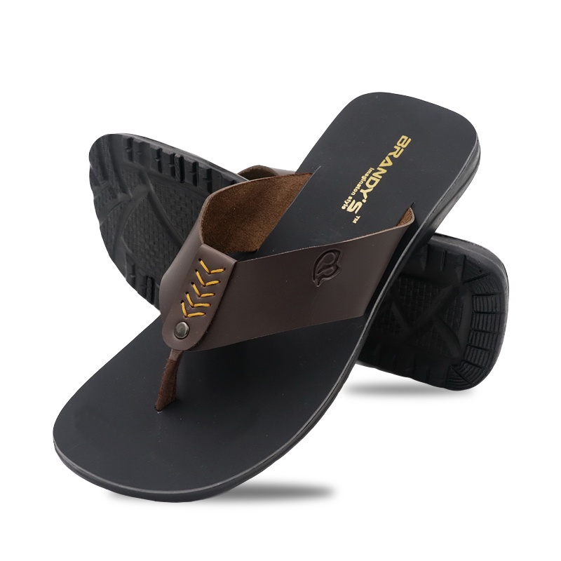 Xavi.888 รองเท้าแตะหนังผู้ชาย - Brandys