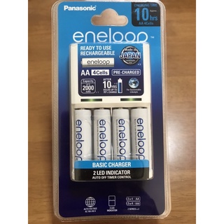 eneloop Panasonic Basic Charger เครื่องชาร์จแบตเตอรี่ with AA x 4 pcs. White รุ่น K-KJ51MCC40T