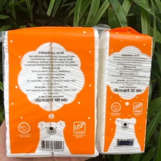 Vivii pure cotton 100% วีวี่ สำลีแผ่นรีดขอบ สำลีวีวี่(100 แผ่น ฟรี 50 แผ่น) , สำลีก้อน 40 กรัม