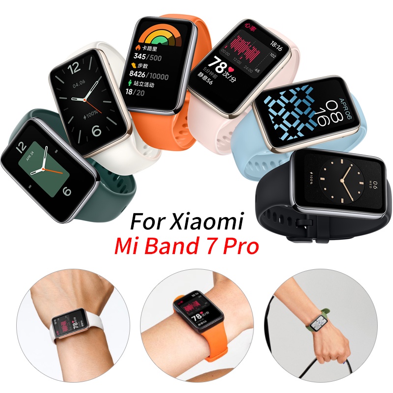 สายนาฬิกาข้อมือซิลิโคน TPU แบบเปลี่ยน สําหรับ Xiaomi Mi Band 7 Pro 7pro Mi Band 7 Pro