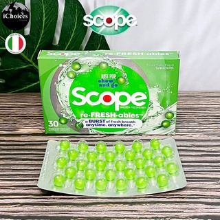 [Scope] Breath Refreshable Chew and Go, Spearmint 30 Count น้ำยาบ้วนปาก แบบเม็ดเคี้ยว ลดกลิ่นปาก