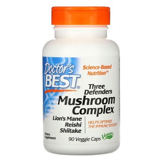 New 🌟🌟PreOrder✅ Doctors Best, Three Defenders Mushroom Complex, 90 Veggie Caps🇺🇸