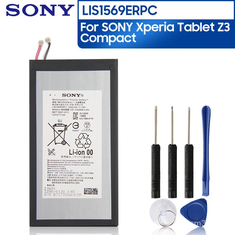 Sony Original Replacement Tablet Battery For SONY Xperia Z3 Tablet Compact LIS1569ERPC แท้ Rechargeable Battery 4500MAh