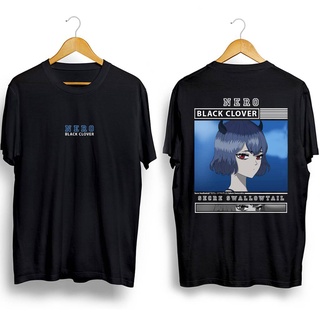 Black Clover T-shirt Nero Secre Swallowtail Anime Unisex Tops Short Sleeve Casual Graphic Tee Shirt S-4XL