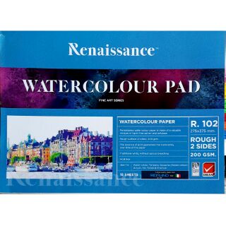 Renaissance Watercolour pad R.102 สมุดวาดเขียน 200 แกรม