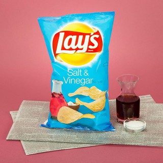 ⚡️lays Salt &amp; Vinegar เลย์รส เกลือและน้ำส้มสายชู ของแท้นำเข้าจากประเทศอเมริกา🍿