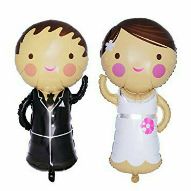 MINI GROOM BRIDE COUPLE BALLOON