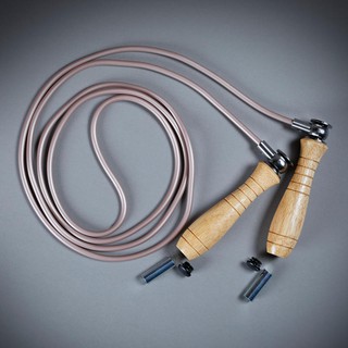 เชือกกระโดด ด้ามไม้พร้อมแท่งถ่วงน้ำหนักแบบถอดได้สำหรับนักมวย Wooden Boxing Skipping Rope With Removable Weights OUTSHOCK