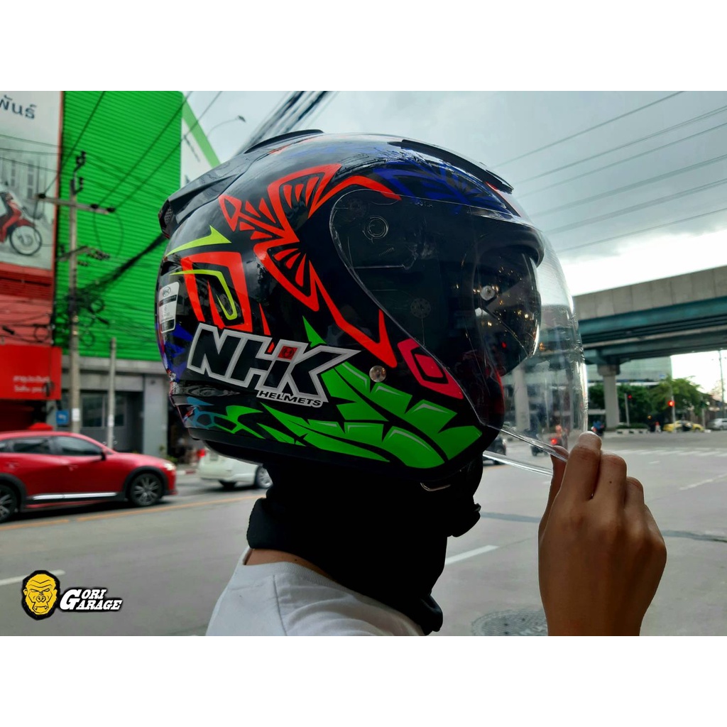 หมวกครึ่งใบมาใหม่ NHK R1 ลาย Remi Gardner/black ลายนักแข่ง