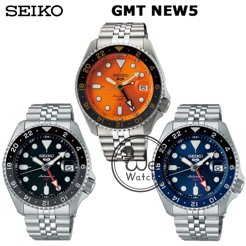 SEIKO SPORTS GMT NEW5 รุ่น SSK001K SSK003K SSK005K Automatic ออโต้ สายจูบิลี่ ประกันศูนย์ Seiko 1 ปี